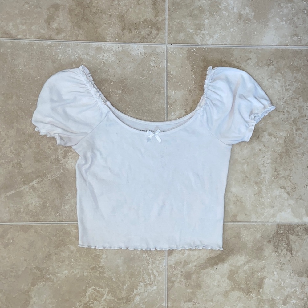 Puff sleeve crop top